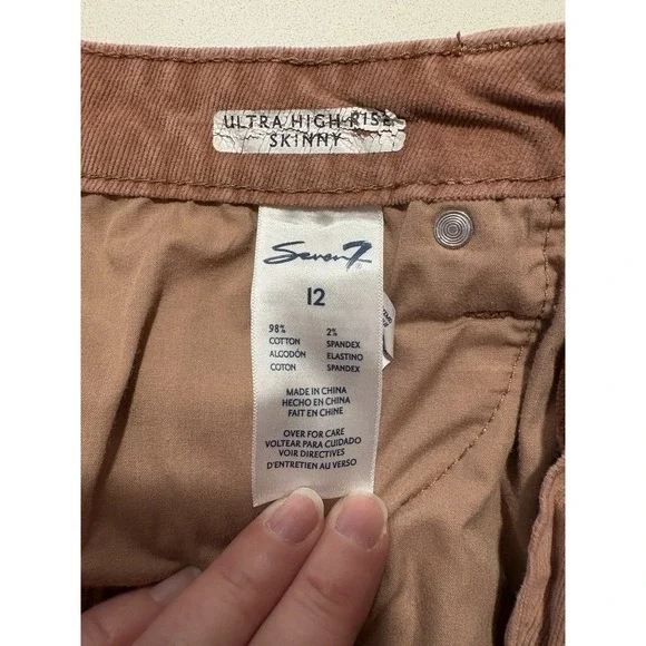 Seven 7 Women's Cordorouy Ultra High Rise Skinny Pants Sz 12 Stretch, Lot of 2 - Picture 14 of 14